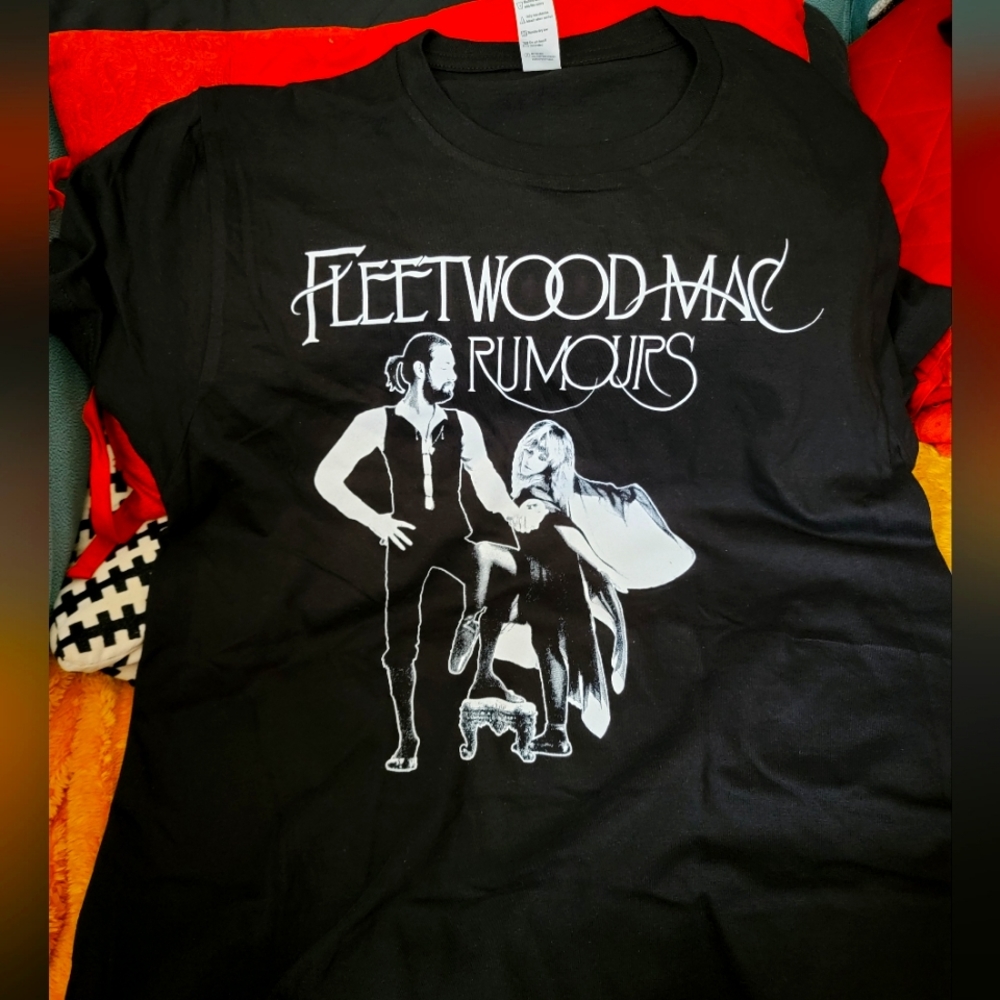 Fleetwood Mac Band T-shirt. Black Cotton Tee. Unisex Size small